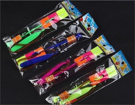 300 New LED Helicopter Slingshot Toys - Awesome Colors