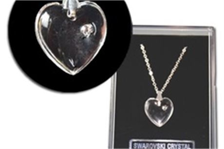 50-- Swarovski Heart Pendant Necklace in Gift Box-- $1.99 ea!