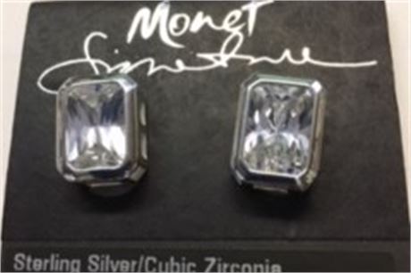 25 pairs--Monet Sterling Silver CZ Earrings --$1250 retail