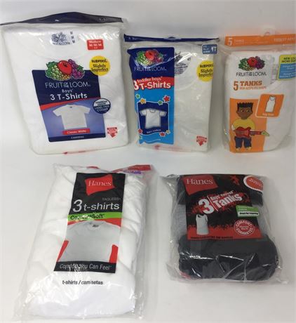 18 packs of an assortment of boys packaged underwear 1st quality branded. NEW!