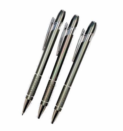 Sleek Silver Metal Retractable Pen – Blue Ink