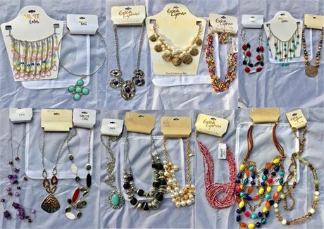 40 pieces Statement Necklaces All High End Name Brand & Designer