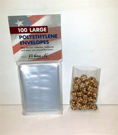 Pack Of 100 Large Clear Polyethylene Envelopes