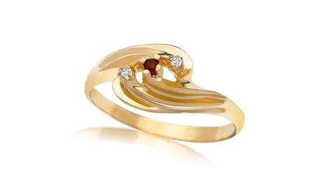 10 -Genuine Diamond & Ruby Rings Sizes 6 thru 10