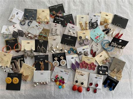 100 Pair All Designer Name Brand Earrings- Amazing lot !!-Quality