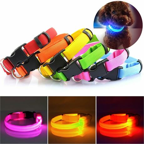 Brite Doggie – Battery Operated LED Dog Collars – Assorted Colors & Sizes
