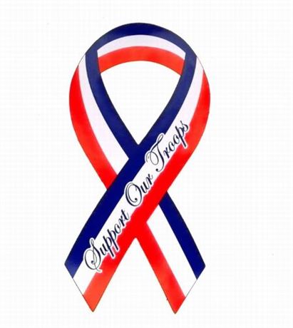 Wholesale Support Our Troops Patriotic 8″ Ribbon Magnet (Made In The USA) – Item