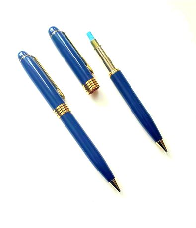 Heavy Duty Executive Knight – Style Metal Mechanical Pencil With Eraser – Blue