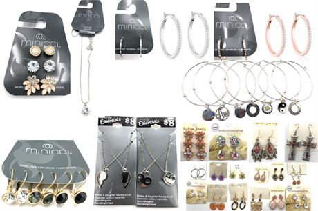 100 pieces Overstock Jewelry Lots -$1,000.00 retail -.95 cents ea