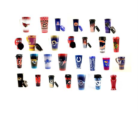Authentic/Licensed Assorted Sports Teams Tumblers Mixed