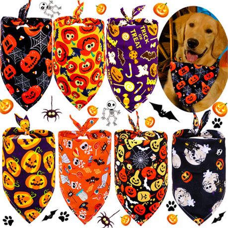 50Pcs Halloween Pets Triangle Scarf Accessories