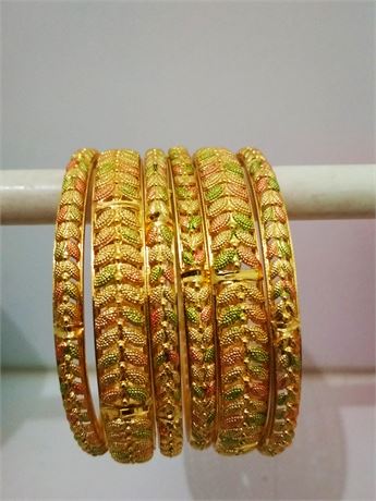 Newest Micron Plated, Gold Finish Bangles/Bracelet