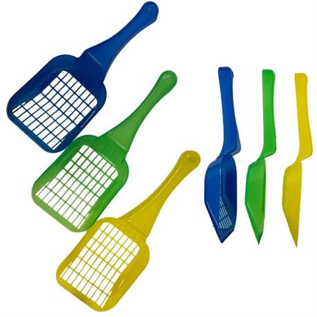 144x NEW LITTER SCOOPS - BULK PACKED - COLORS MAY VARY