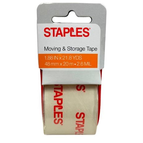 48x STAPLES MOVING AND STORAGE TAPE WITH TAPE DISPENSER KIT - 1.88" X 21.8YDS HE